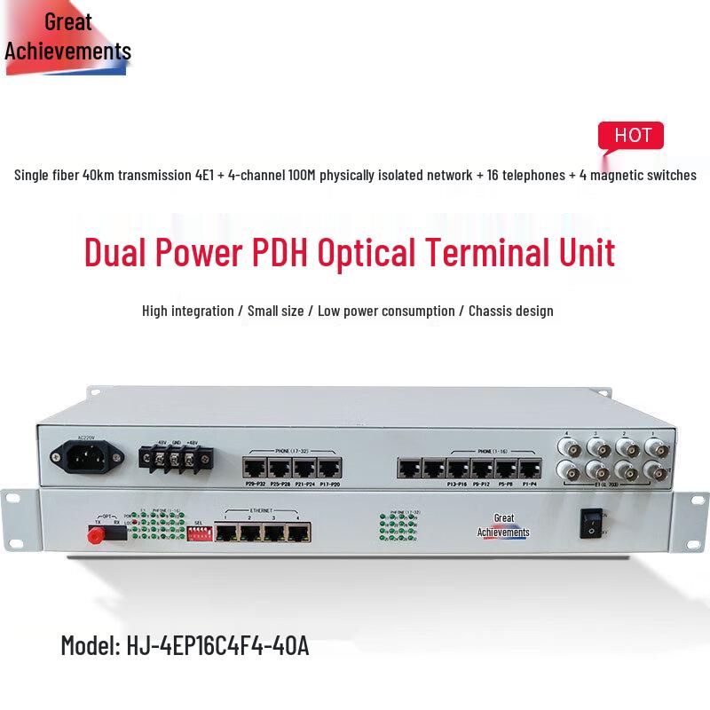 Hongji HJ-G4EP16C4F4-40A Multi-service Optical Fiber Multiplexer