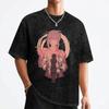 Tayama Røyker Bak Supermarkedet Med Deg T-skjorte Vasket Kort Ermet Harajuku T-skjorte for Menn Kvinner Streetwear Sommer T-skjorter