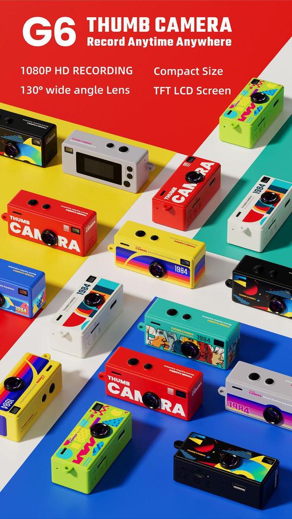 G6 Mini Outdoor Sports & Party Camera for Students and Kids