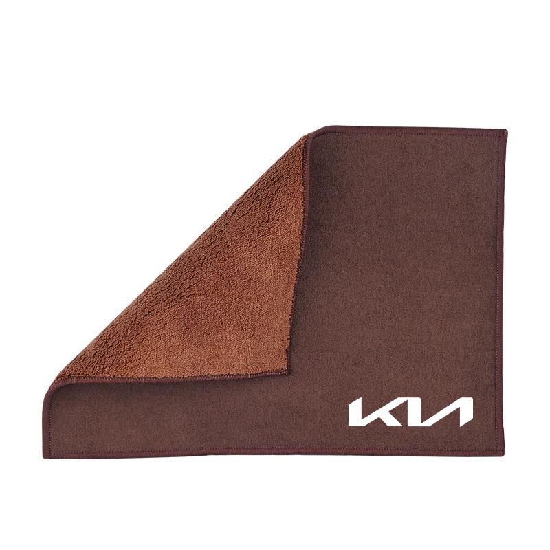 Plush Car Cleaning Towel Polishing Dust Removal Towels For KIA K3 Sportage Carnival K5 Seltos Pegas KX1 EV5 Sonet EV6 K4 EV3 K9 ZY4