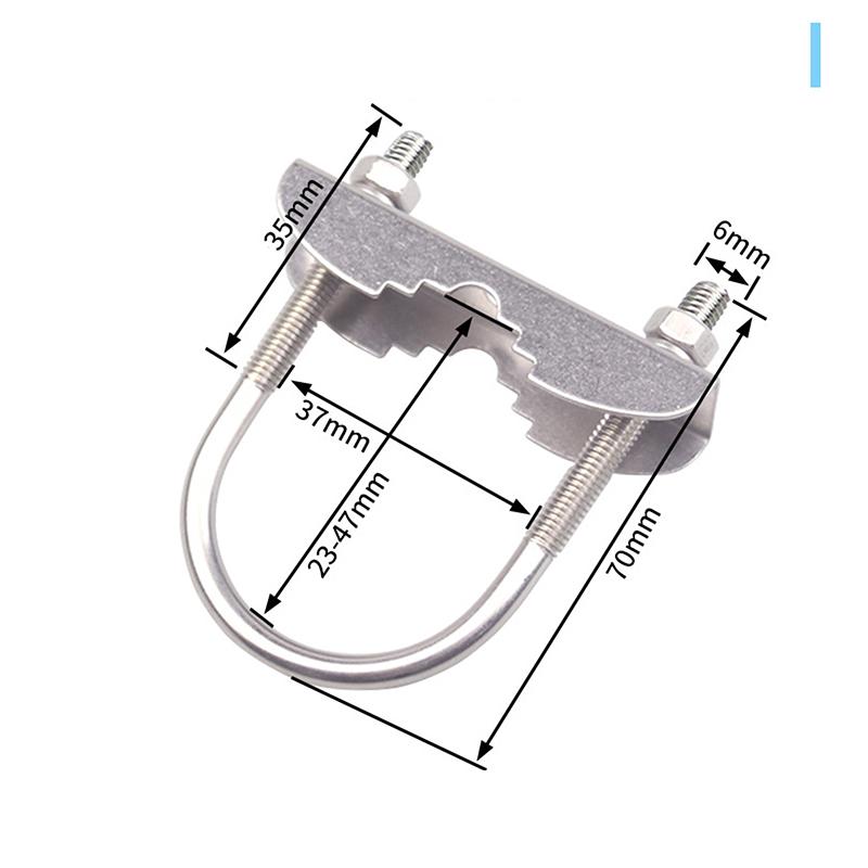 For TV,CB,Ham Double Antenna Mast Clamp V Jaw Block With M6 U Bolts Heavy Duty Anti-Rust Mast To Mast Mount Bracket Kit