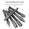 Woodworking Double-Flute Hex Shank Milling Cutter: Engraving, Enlarging Holes, Grooving, Sanding Alloy Steel Rotary File.