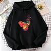 Gothic Vintage Colorful Butterfly Graphic Print Casual Women Hoodie Sweatshirt Women Autumn Winter Loose Daily Stylish Funny Top