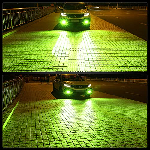 MAZERO Fog Lamp H8 H11 H16 LED Fog Lemon Yellow Yellow Lime Yellow 12V Car Bulb LED Bulb Fog Light LED Fog Lamp Fanless Integrated LED Bulb 2 Pie