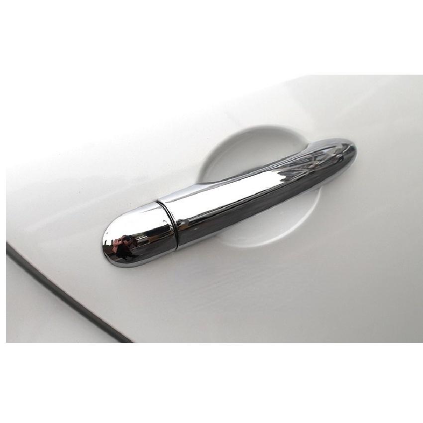 FUNDUOO For Renault Megane MK2 2002-2008 Carbon Fiber Chrome Car Door Handle Covers Trim Styling