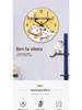 Horloge Murale Silencieuse Moderne Cartoon 8 Pouces pour Chambre à Coucher