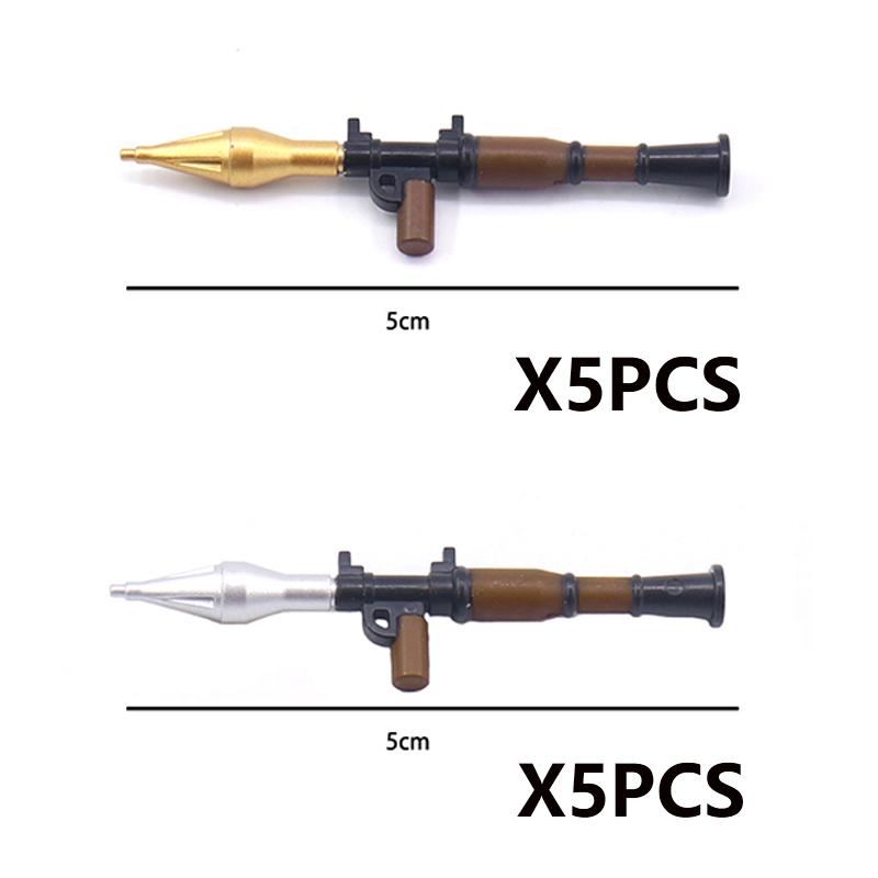 MOC WK2 Militärische Ausrüstung Baustein Set Soldat Waffe Kugel RPG Rakete Waffen Kiste Motorrad Barriere Zaun Ölfass Baustein Spielzeug