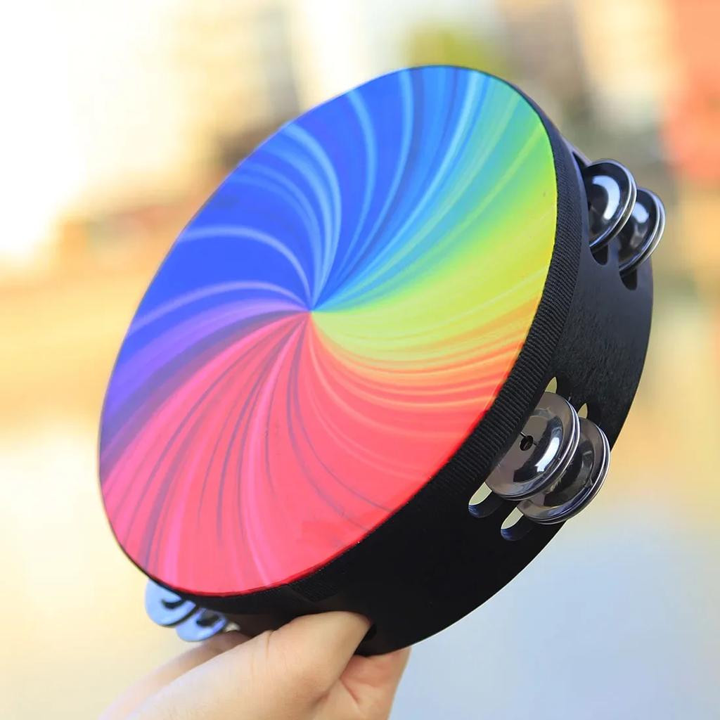 8 Zoll Tamburin Handtrommel Musikinstrument Musiktrommeln für christlichen Tanz Orff Schlaginstrument Tamburin