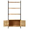 vidaXL Bücherregal 4 Ebenen 80x30x180 cm Raues Mangoholz