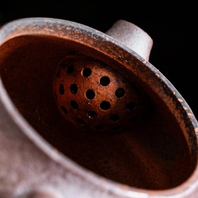 100ml Retro Kiln Water Fired Calabash Pot Kiln Change Retro Ceramic Small Capacity  Pear ShapeTeapot Kung Fu Brewing Tea Pot