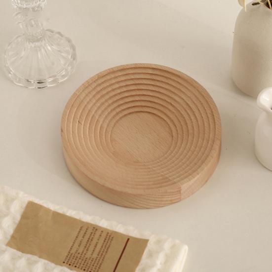 Wooden Serving Platter, Geometric Design Boho Decorative Serving Tray for Fruit, Bread, Vegetables, Multi-use Organizer Tray for Coffee Table, Dinner,