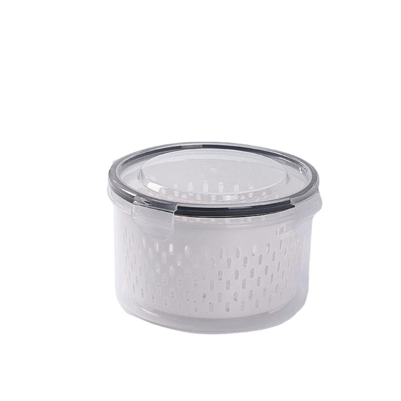 Refrigerator Storage Box for Food Preservation Vegetable and Fruit Organizer Crisper Double Layer Sealing Box with Lid