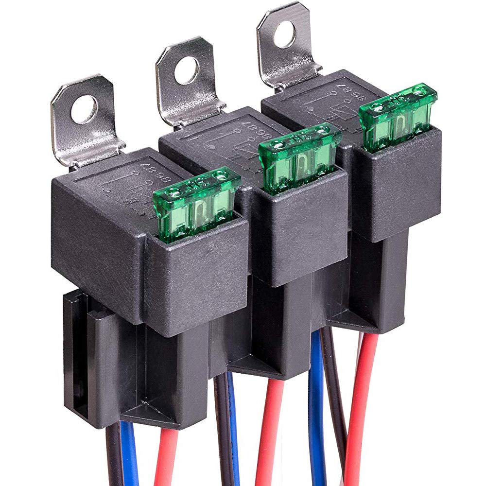 Kiligen Fuse Relay Switch Harness Set - 30A ATO/ATC Fuse, 4 Pin