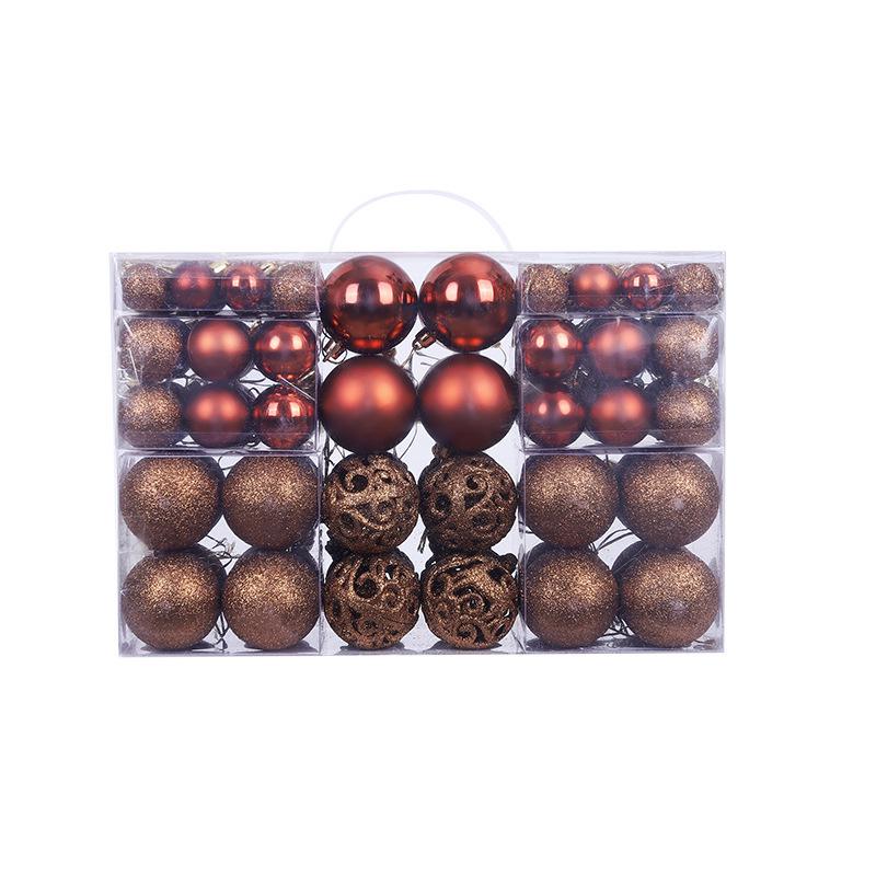 100 Parça Sınır Ötesi Noel Topu Süs Seti (3cm/4cm/6cm) - İçi Boş Parlak Klinker Süslemeler