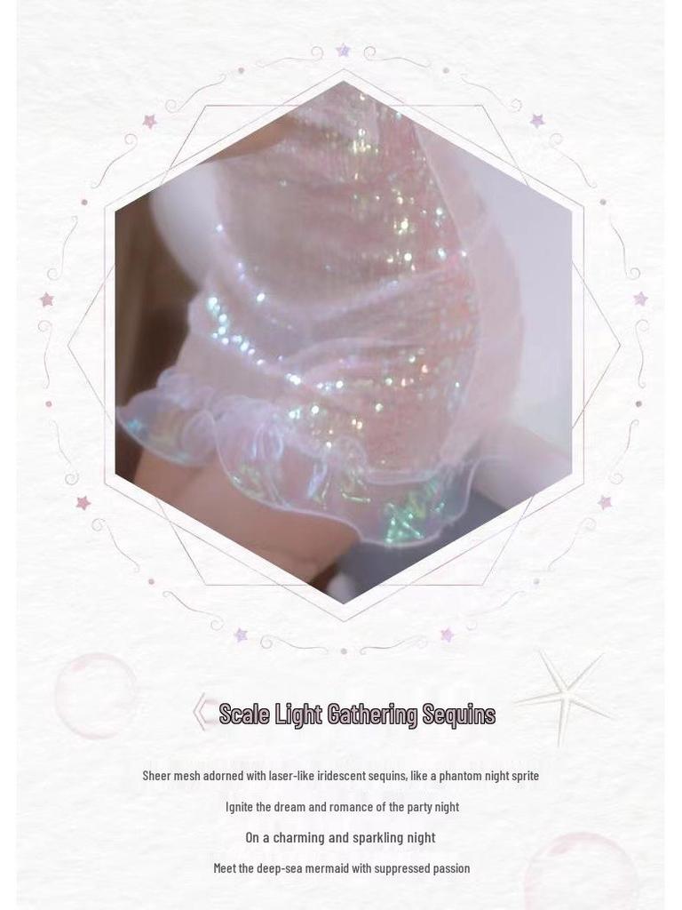 Mermaid Fairy Sweet Lingerie Dress: Bust-Enhancing Sleepwear for Women