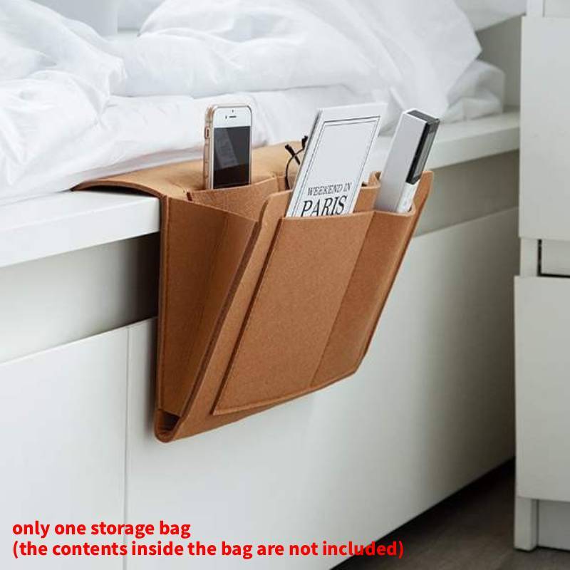 Felt Hanging Organizer For Bedside With Remote And Phone Storage