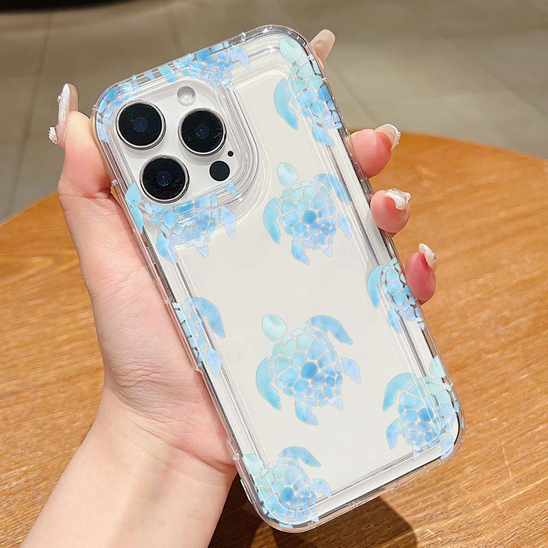 Turtle Stripe Print Clear Phone Case For Samsung S25 5G Cases Galaxy S24 Ultra S23 S22 Plus S21 FE A55 A54 A53 A52 A35 A34 Cover