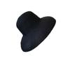 French Elegant Retro Black Foldable Big Brim Bell Basin Hat Women'S Summer Shade Holiday Beach Big Straw Hat