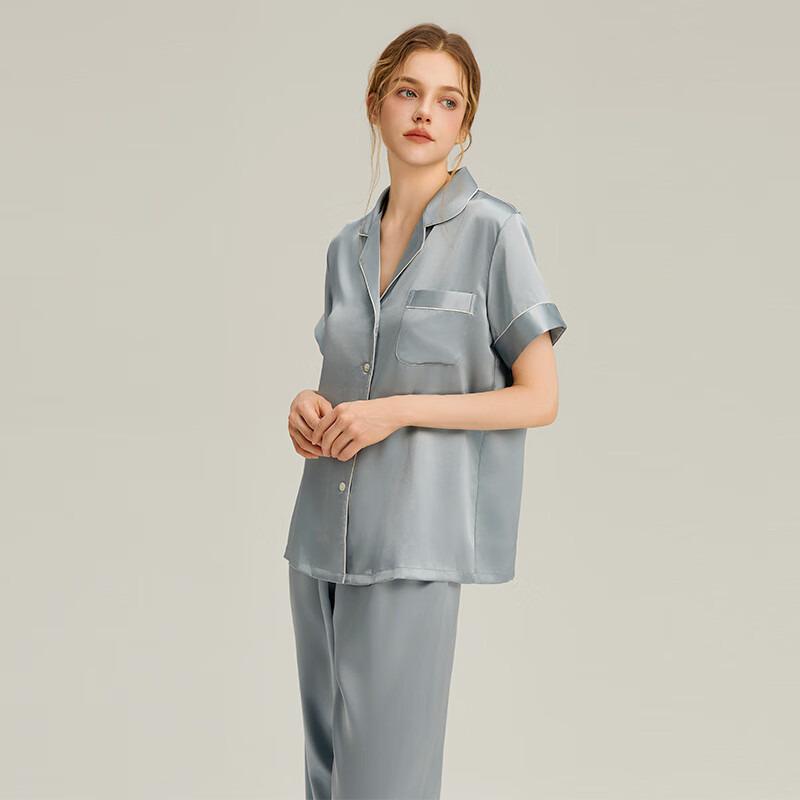 Shanmuer Women's Mulberry Silk Pajama Set - Two-Piece, Wearable Outdoors, Spring/Autumn