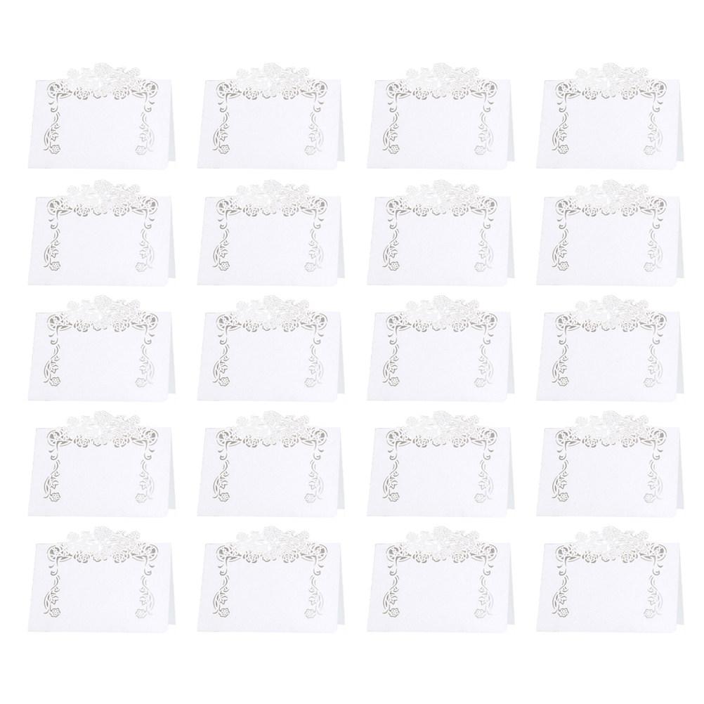 50Pcs Vintage Paper Seat Name Cards European Style Wedding Party Table Place Card for Banquets Feasts Events Paper Place Card