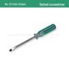 Crystal Color No. 22 Transparent Handle 6-in-1 Magnetic Screwdriver, 4" Black Head, Phillips & Flathead