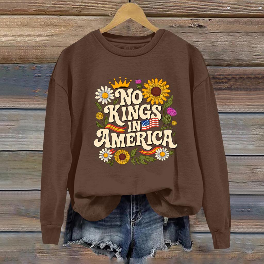 Women's Fashion Daily Versatile Casual Sweatshirts Long Sleeve Round Neck Top Sweatshirts