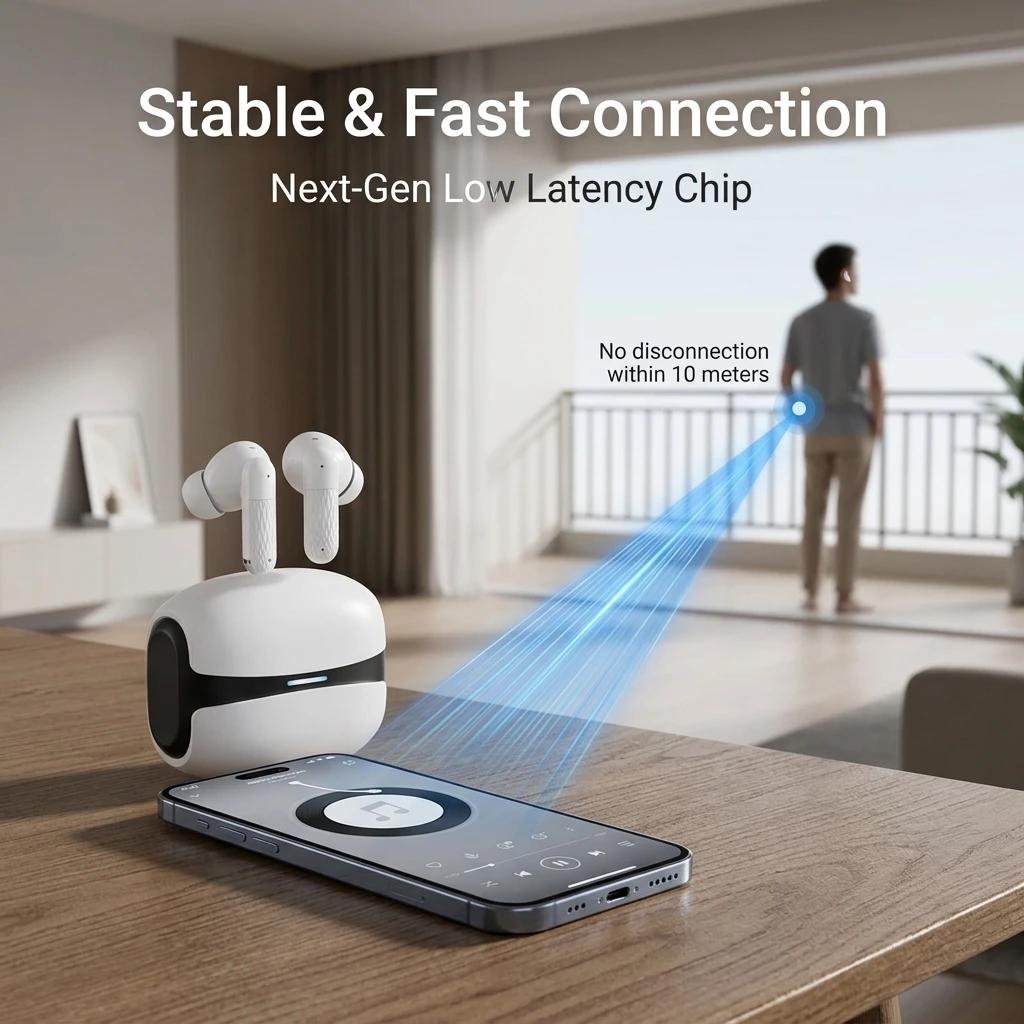 Wireless Bluetooth Earphones 5.3 TWS Headphones Noise Cancelling Touch Control Sport Music Earbuds In-ear Compact Headset