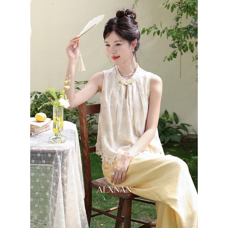 Women's High-Waist Yellow Wide-Leg Casual Pants
