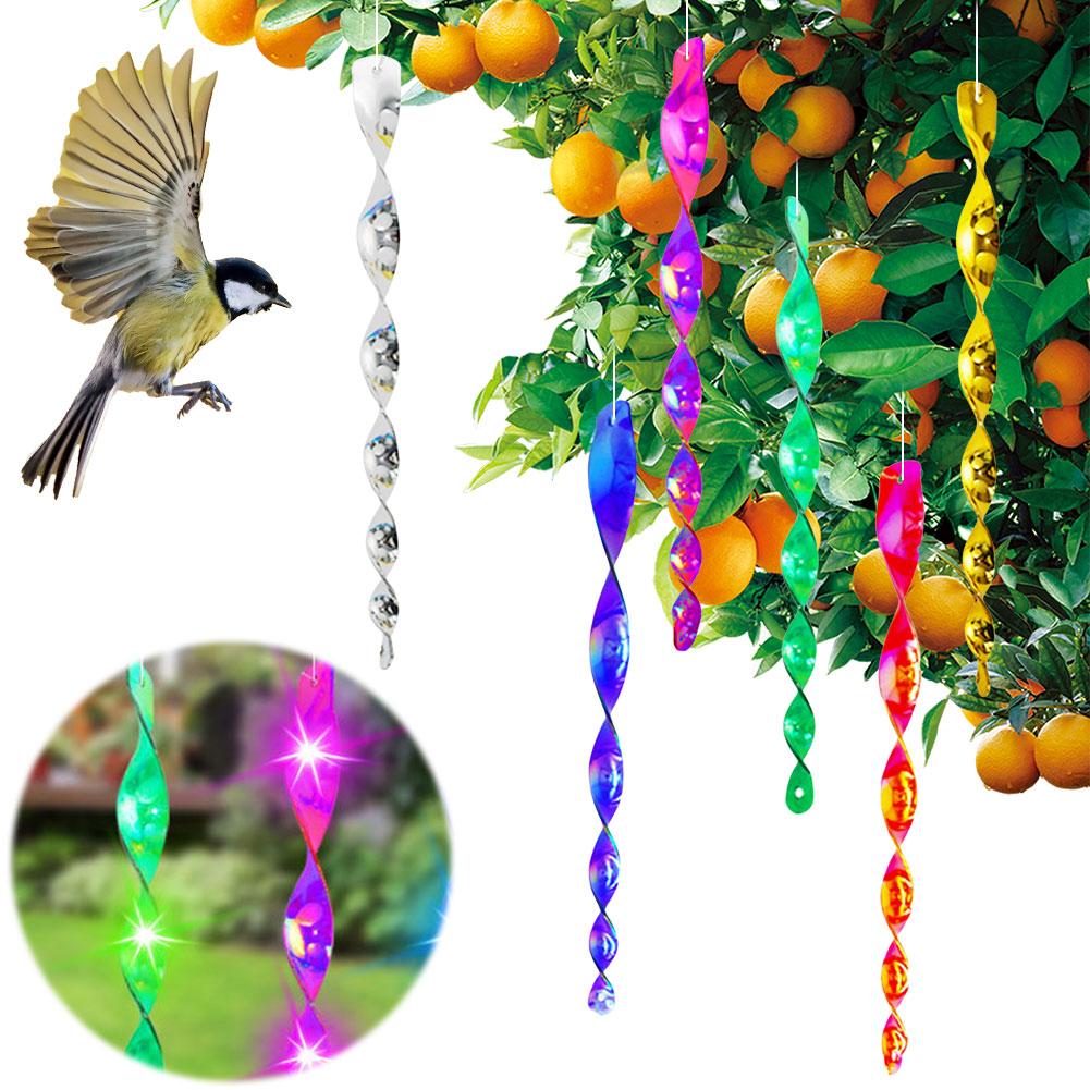 12Pcs Spiral Deterrent Device Waterproof 30CM Wind Rotating Rod Wear Resist Bird-Repelling Stick for Home Yard Patio Decoration