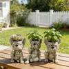Funny French Planter Pot, Creative Dog Flower Pot, Garden Decor Statue, Unique Outdoor Plant Container
