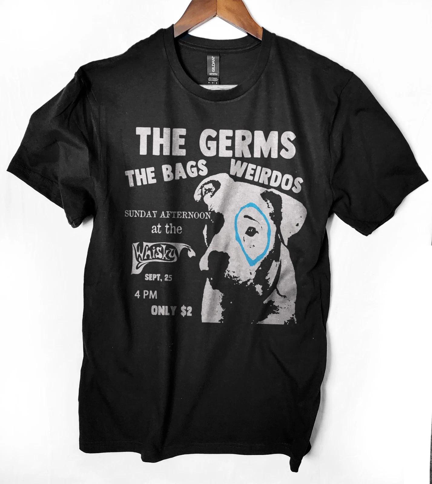 the Germs band t T-Shirt whisky gig flyer art punk L