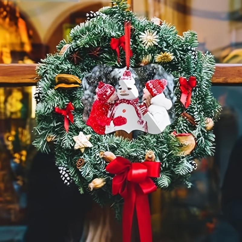 24Pcs Acrylic Ornaments Sublimation Blanks Double Sided Heat Transfer Hanging Pendant Festival Tree Decorations