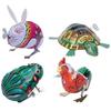 4pcs Kids Wind Up Clockwork Toys Iron Jumping Animal Toy Educational Toys