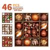 24 Piece Plastic Christmas Ball Set with Storage Box Shatterproof Ornaments for Tree and Various Holiday Decorations