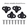 Nylons Bungee Hook Replacement with Flathead Screws for Kayak Canoes Boats Kayak Lashing Hook, Double Hole J Shape Hook