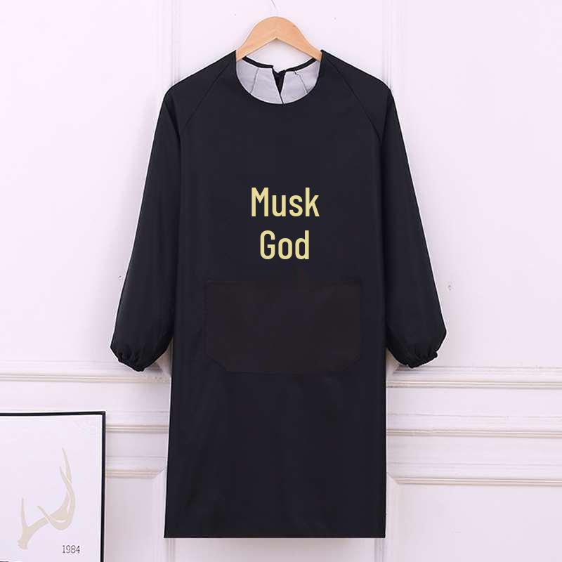 Waterproof and Oil-Proof Long Sleeve Kitchen Apron for Adults