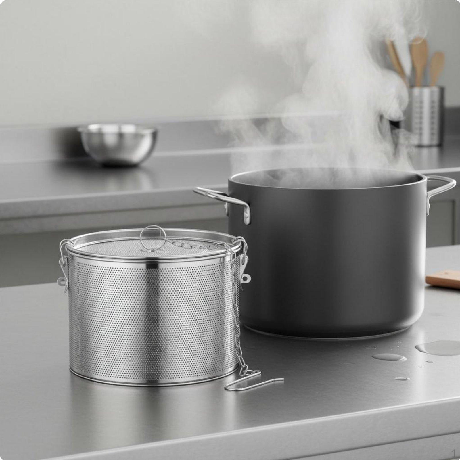 Cooking Spice Strainer Braising Container Heat Resistant Stainless Steel Seasoning Basket