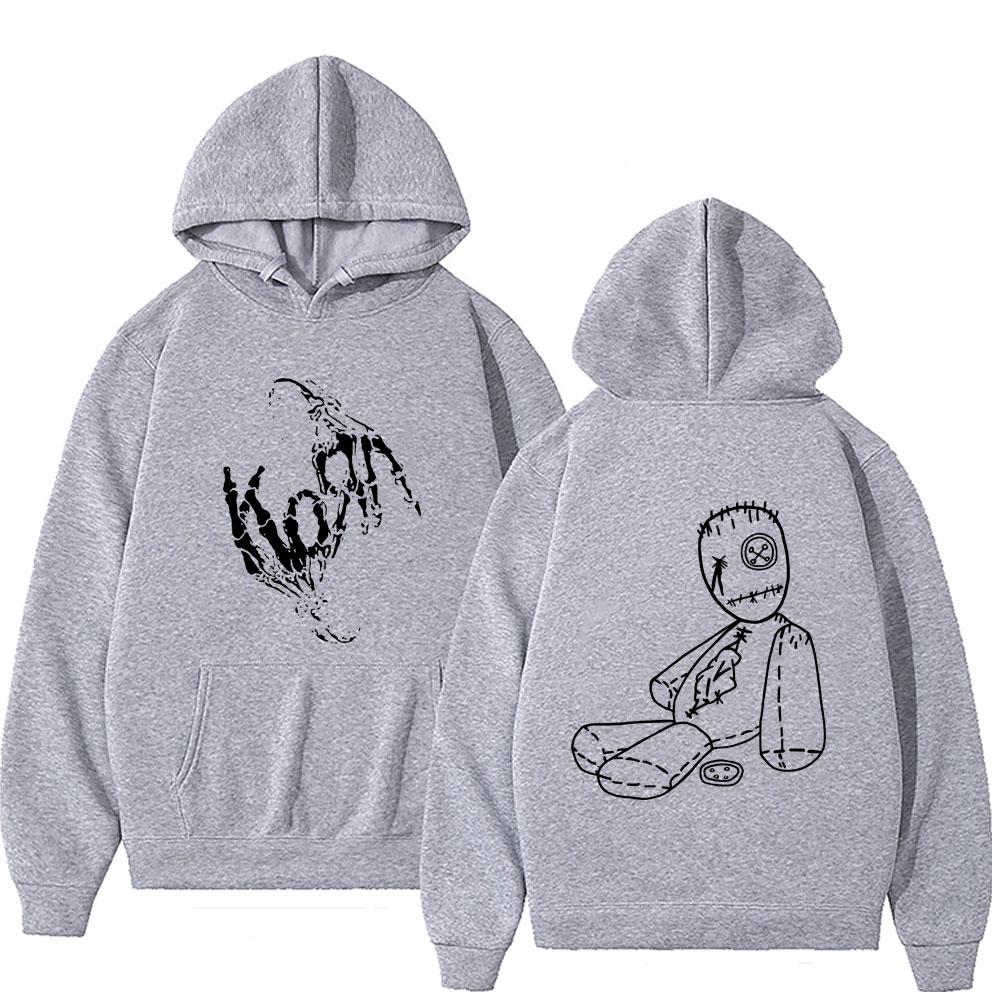 Rock Band Korn Issues Album Cover Graphic Hoodie Men Women Gothic Vintage Streetwear Alternative Nu Metal Music Pullover Hoodies