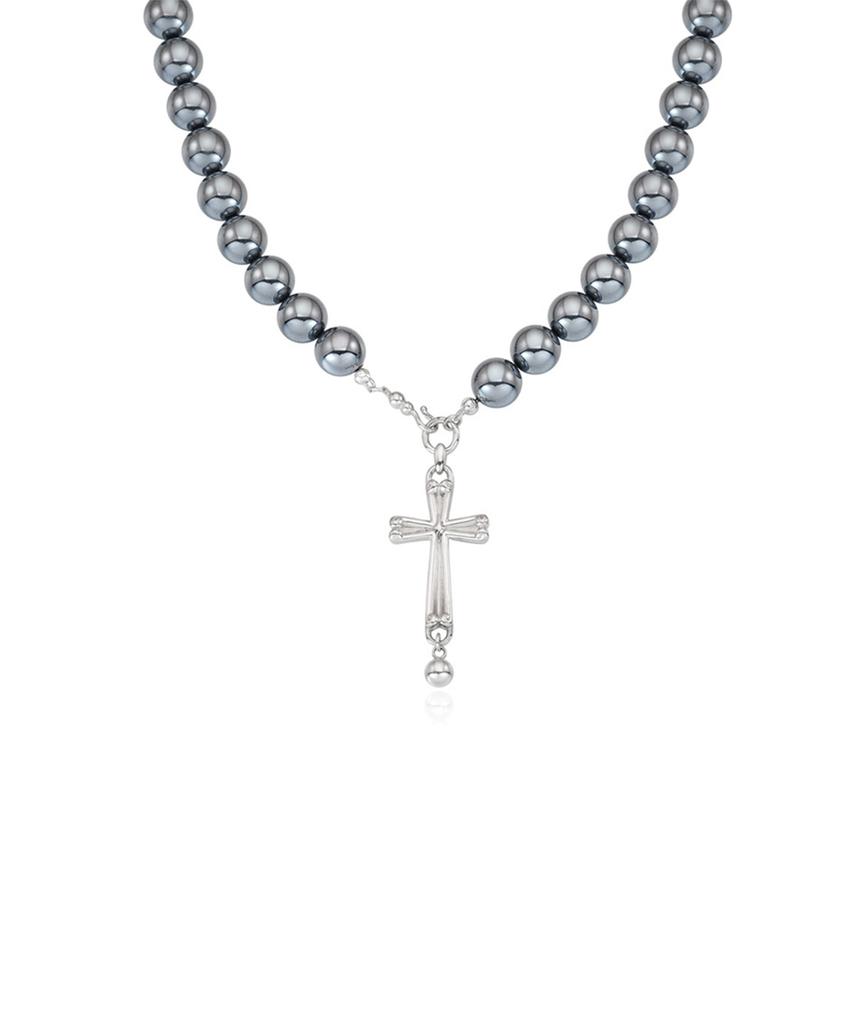 Nimbus Shine Cross Terahertz Necklace