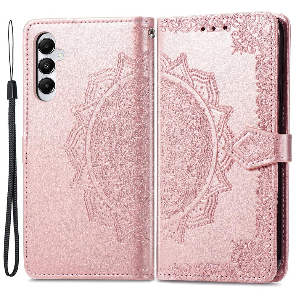 Pour Samsung Galaxy A05s 4G Étui de téléphone magnétique en relief Motif mandala