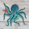 Holz Oktopus Wanddekoration See Strandhaus Badezimmer Ozean Wandkunst Küsten Nautisch Meerestier Hängendes Ornament