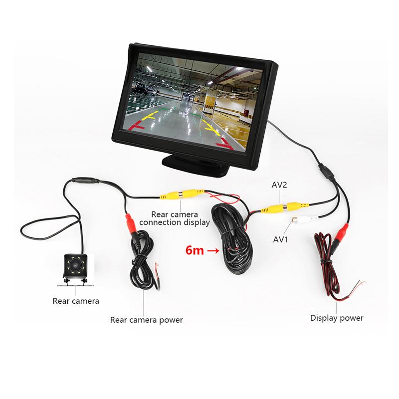 4.3 Inch Rear View Camera Monitor Screen Reversing Camera for Car Parking Parking System Camera for Vehicle