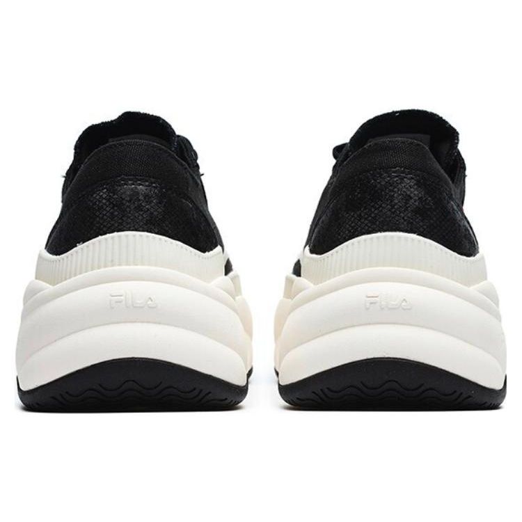 FILA Bread Comfortable Versatile Low-Top Canvas Shoes Women sneaker Black White F12W221318FBG