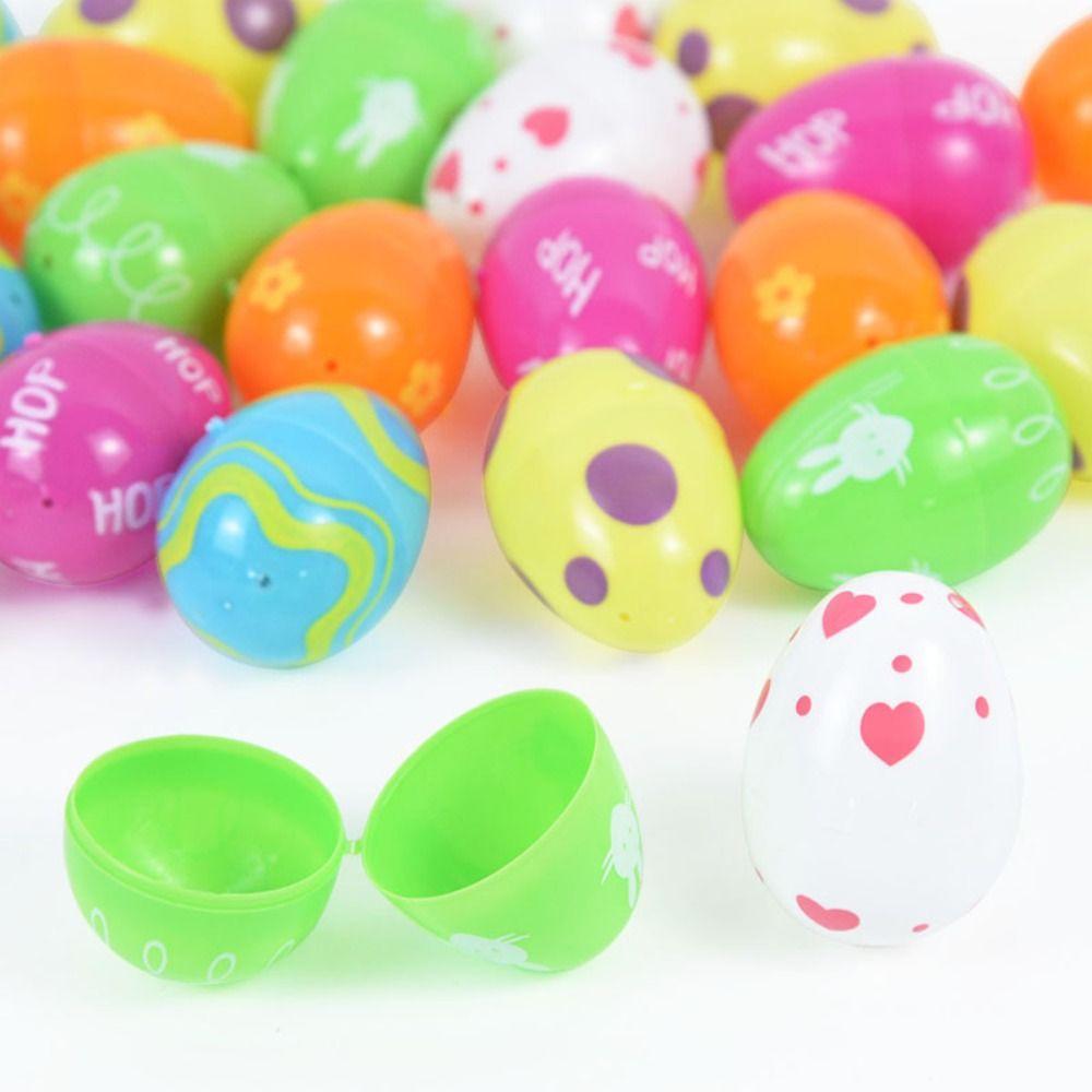 Painting DIY Educational Toys Plastic Assorted Eggs Fillable Easter Egg Colourful Easter Egg