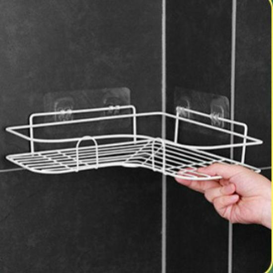 

Настенная треугольная полка для ванной комнаты для унитаза и умывальника: Не требуется сверление