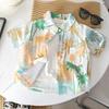 Children's Clothing Girls Boys Short-sleeved Shirts Summer Children's Tops New Beach Shirts Baby Shirts Boys