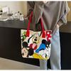 Women's Korean Style Canvas Shoulder Bag, Large Capacity Casual Tote and Student School Handbag