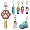 1/2Pcs Paw Print Girl Shaped Ampoule Bottle Opener Keychain Rubber Cutter Medication Vial Breaker Tool for Home Nurses & Doctors