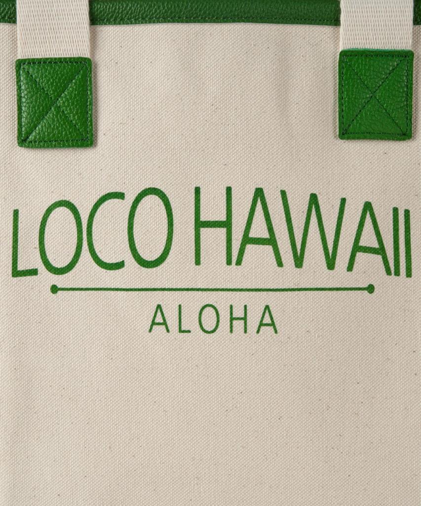Loco Hawaii Canvas Shopper Bag (3 Colors - Black/Green/Blue)