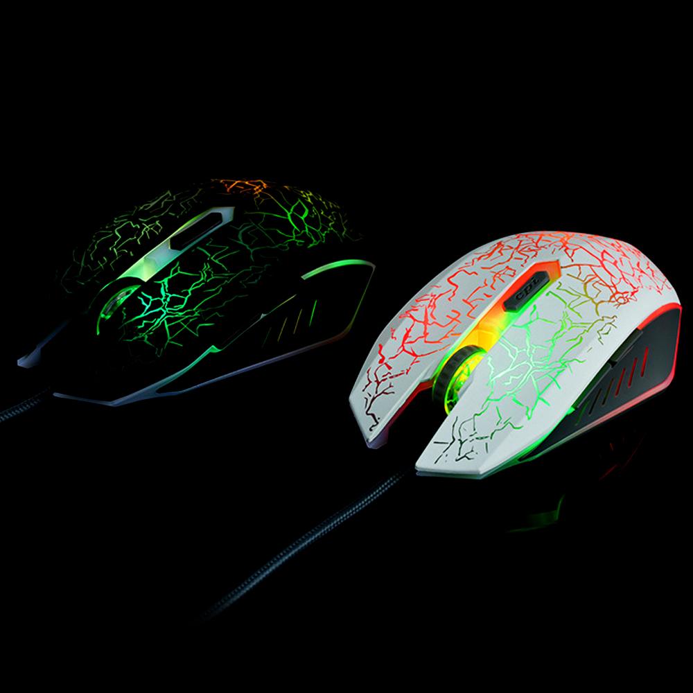 Wired Gaming Mouse Optical Mouse Game level Engine Colorful Breathing Light 4 gear Adjustable movement speed Ergonomic